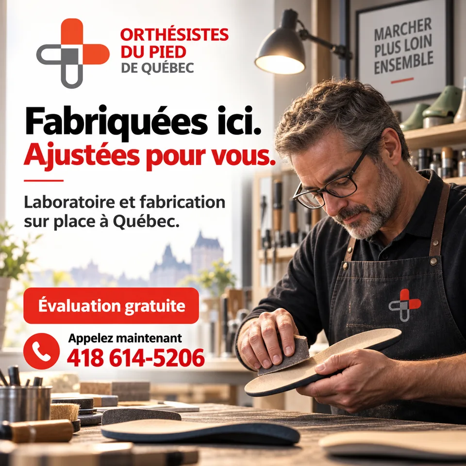 Création publicitaire Orthésistes du Pied destinée au public de 45 ans et plus