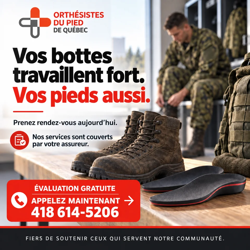 Création récente de la campagne militaire Orthésistes du Pied portant sur les bottes et les assurances